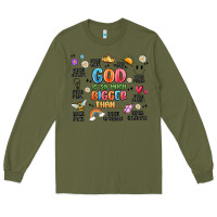 Army Green god is so much bigger than... Long Sleeve Tee - MaliasSmallBusiness