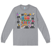 Heather Grey god is so much bigger than... Long Sleeve Tee - MaliasSmallBusiness