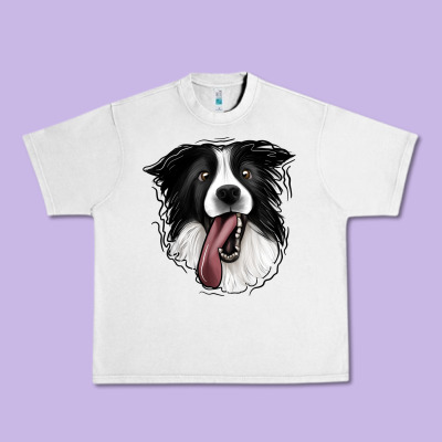 Border Collie Urban Heavy Tee Designed By Jasminsmagicworld