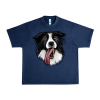 Navy Border Collie Urban Heavy Tee - Jasminsmagicworld