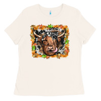 Bone highland cow Ladies Tee - JahusDesignShop