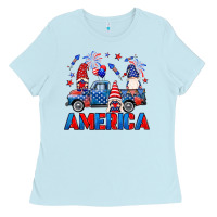 Baby Blue American truck gnomes Ladies Tee - Neo Western