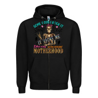 Black some days i rock it some days it rocks me either w Zipper Hoodie - Artiststas