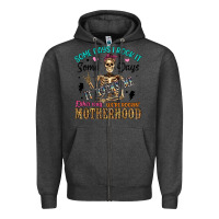 Charcoal Heather some days i rock it some days it rocks me either w Zipper Hoodie - Artiststas