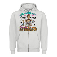 Dove Grey some days i rock it some days it rocks me either w Zipper Hoodie - Artiststas