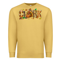 Antique Gold Personalized Thanksgiving Premium Sweatshirt - NancyCooperArtShop