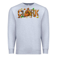 Heather Grey Personalized Thanksgiving Premium Sweatshirt - NancyCooperArtShop