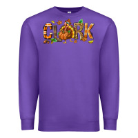 Purple Personalized Thanksgiving Premium Sweatshirt - NancyCooperArtShop