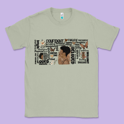 Black Woman Confident Classic Tee Designed By Maliassmallbusiness