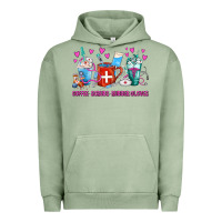 Pigment Oil Green Coffee Nurse Repeat Nurse Coffee Cups Urban Hoodie - FaDigitalArtStudio