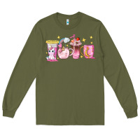 Army Green unicorn coffee cups Long Sleeve Tee - NancyCooperArtShop