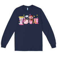 Navy unicorn coffee cups Long Sleeve Tee - NancyCooperArtShop