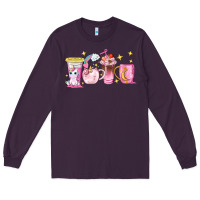 Plum unicorn coffee cups Long Sleeve Tee - NancyCooperArtShop
