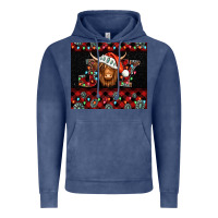 Vintage Denim joy shaggy cow christmas Vintage Hoodie - Jasminsmagicworld