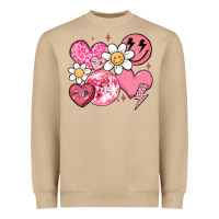 Mushroom retro valentines day Heavyweight Sweatshirt - MaliasSmallBusiness