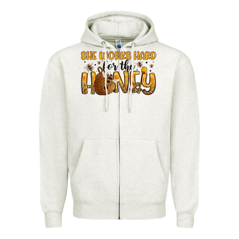 She Works Hard For The Honey Zipper Hoodie by Artiststas | Teevron