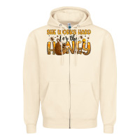 Sandshell she works hard for the honey Zipper Hoodie - Artiststas