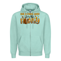 Seafoam she works hard for the honey Zipper Hoodie - Artiststas