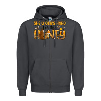 Smoke she works hard for the honey Zipper Hoodie - Artiststas