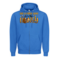 True Royal she works hard for the honey Zipper Hoodie - Artiststas