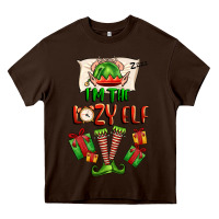 Chocolate Brown im the lazy elf Heavy Core Tee - FaDigitalArtStudio