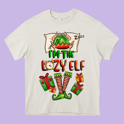 Im The Lazy Elf Heavy Core Tee Designed By Fadigitalartstudio