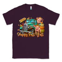 Plum Farm Happy Fall Y'all Classic Tee - CowhideDigitalArt