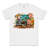 White Farm Happy Fall Y'all Classic Tee - CowhideDigitalArt
