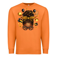 Carrot new year's eve afro messy bun Premium Sweatshirt - texasbilliewilder