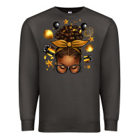 Smoke new year's eve afro messy bun Premium Sweatshirt - texasbilliewilder