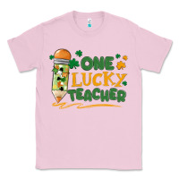 Bubblegum Pink one lucky teacher Classic Tee - MaliasSmallBusiness