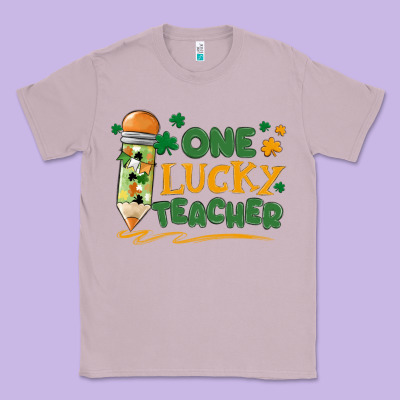 One Lucky Teacher Classic Tee Designed By Maliassmallbusiness