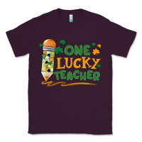 Plum one lucky teacher Classic Tee - MaliasSmallBusiness