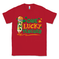 Red one lucky teacher Classic Tee - MaliasSmallBusiness