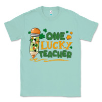 Seafoam one lucky teacher Classic Tee - MaliasSmallBusiness