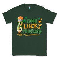 Sports Green one lucky teacher Classic Tee - MaliasSmallBusiness