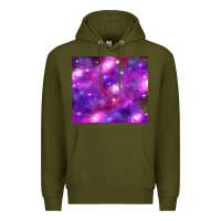 Army Green colorful abstract galaxy black and purple Premium Hoodie - TumblerDesignByShophia
