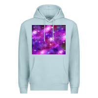 Blue Mist colorful abstract galaxy black and purple Premium Hoodie - TumblerDesignByShophia