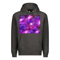 Charcoal Heather colorful abstract galaxy black and purple Premium Hoodie - TumblerDesignByShophia