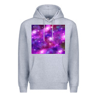 Heather Grey colorful abstract galaxy black and purple Premium Hoodie - TumblerDesignByShophia