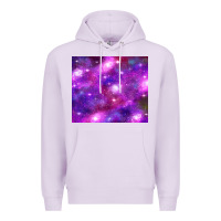 Lilac colorful abstract galaxy black and purple Premium Hoodie - TumblerDesignByShophia