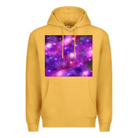 Mustard colorful abstract galaxy black and purple Premium Hoodie - TumblerDesignByShophia