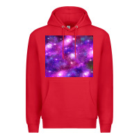 Red colorful abstract galaxy black and purple Premium Hoodie - TumblerDesignByShophia