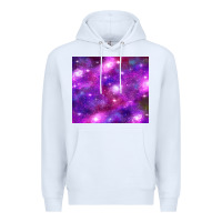 White colorful abstract galaxy black and purple Premium Hoodie - TumblerDesignByShophia