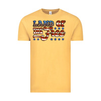 Vintage Mustard land of the free america Vintage Tee - Jasminsmagicworld