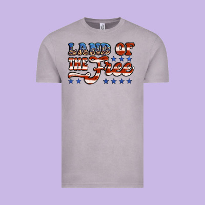 Land Of The Free America Vintage Tee Designed By Jasminsmagicworld