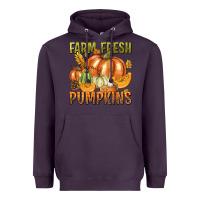 Plum Farm Fresh Pumpkins Heavyweight Hoodie - texasbilliewilder