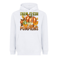 White Farm Fresh Pumpkins Heavyweight Hoodie - texasbilliewilder