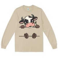 Mushroom custom cow Long Sleeve Tee - MaliasSmallBusiness