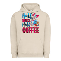 Pigment French Oak Half Nurse Half Coffee Urban Hoodie - FaDigitalArtStudio